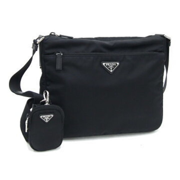 Prada Shoulder Bag Black Nylon Crossbody - Picture 1 of 7